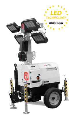 Мобильная мачта освещения TRIME X-CITY 4X320W LED (8м) светодиодная